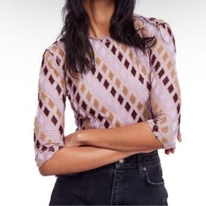 Free People Magic Carpet Chenille Diamond Crop Top